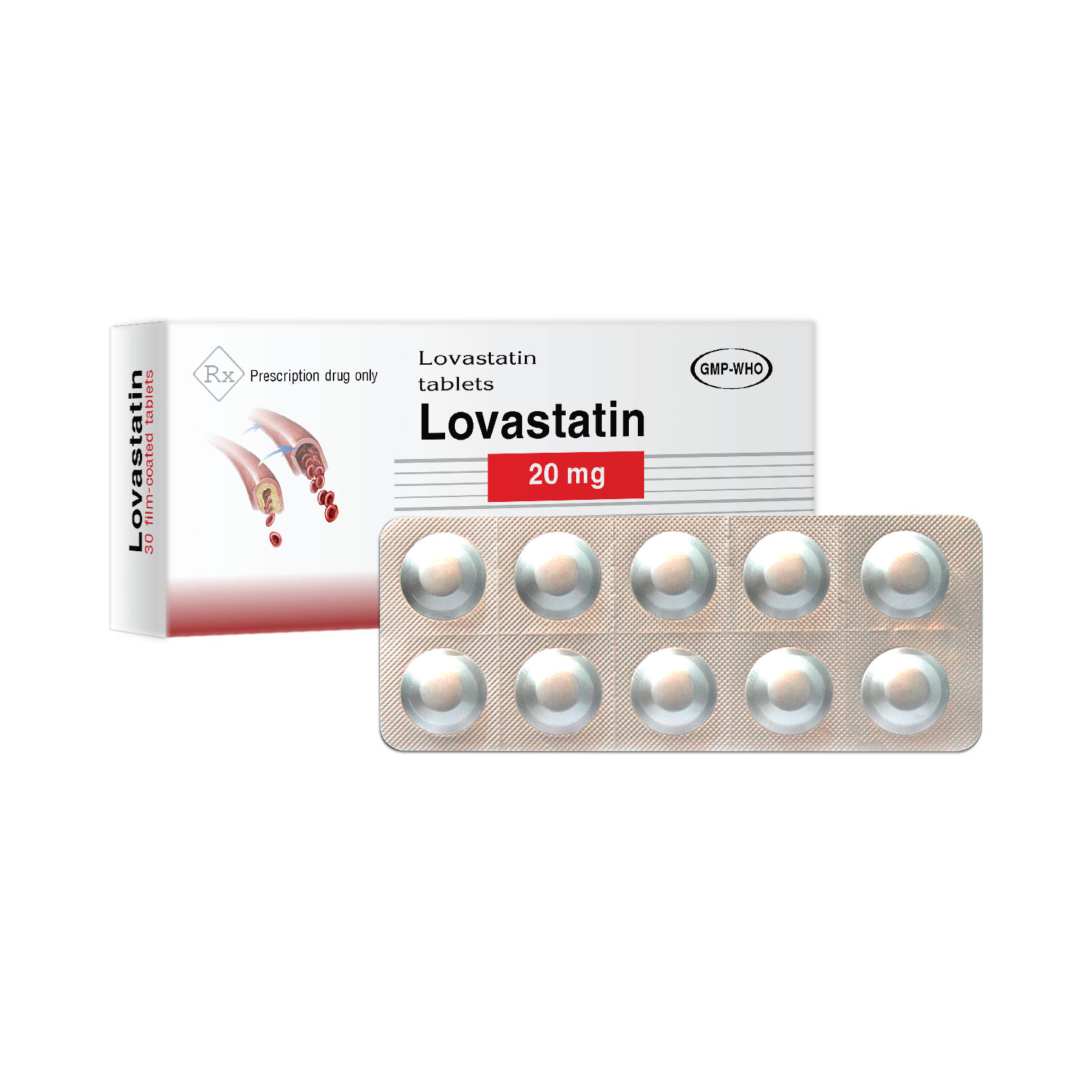 Viên nén Lovastatin 20mg V/10, H/30